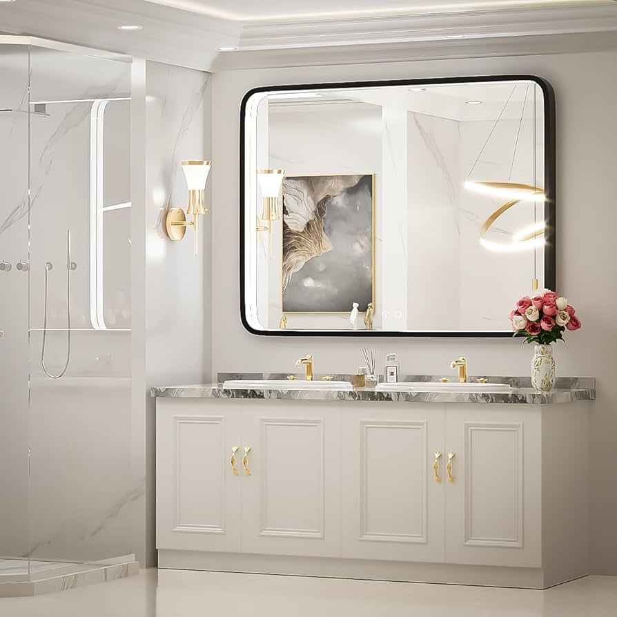 BRUNT AWAY ブラック　type-2 Mサイズ Amazon.com: JISOSO Black Bathroom Mirror 40X36 Inch, Black